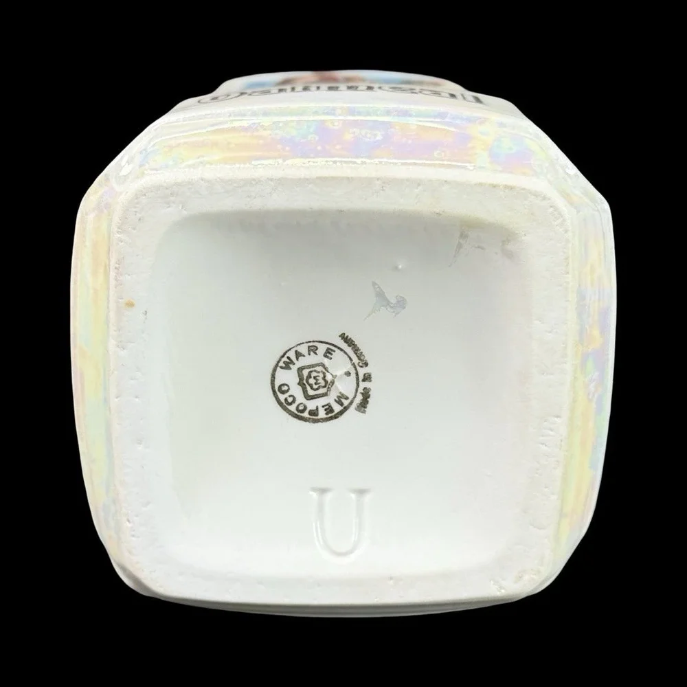 MEPOCO Wares Oatmeal Canister Iridescent Lustreware Made In Germany Vintage‎